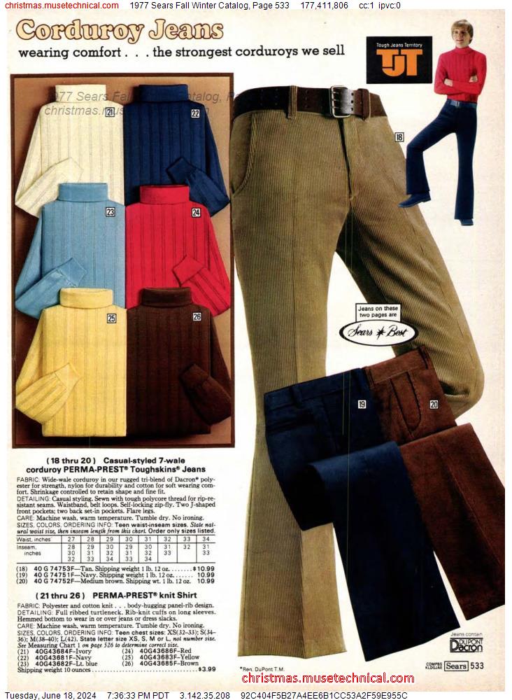 1977 Sears Fall Winter Catalog, Page 533