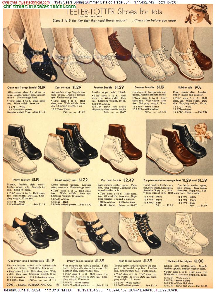 1943 Sears Spring Summer Catalog, Page 354