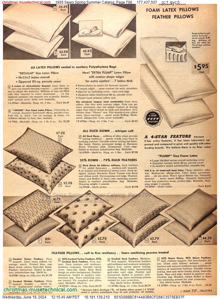 1955 Sears Spring Summer Catalog, Page 706