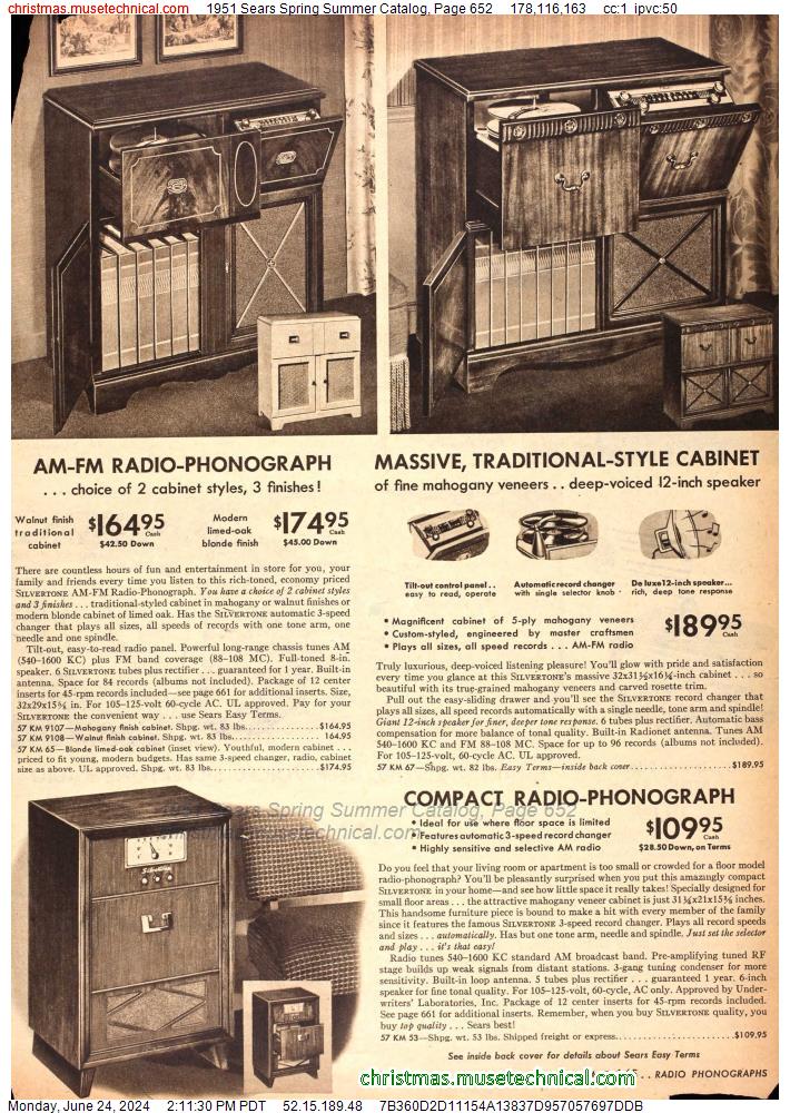 1951 Sears Spring Summer Catalog, Page 652