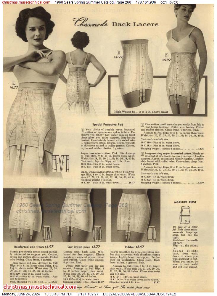 1960 Sears Spring Summer Catalog, Page 260