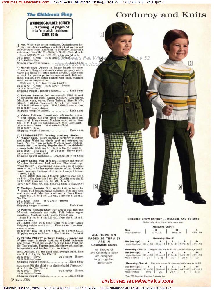 1971 Sears Fall Winter Catalog, Page 32