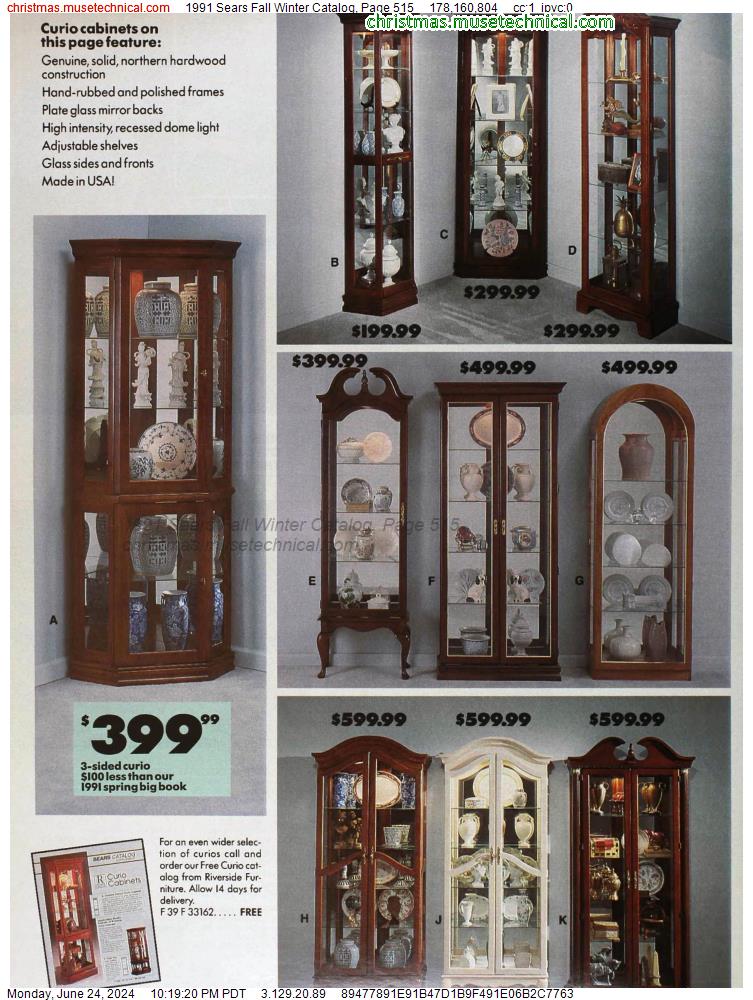 1991 Sears Fall Winter Catalog, Page 515