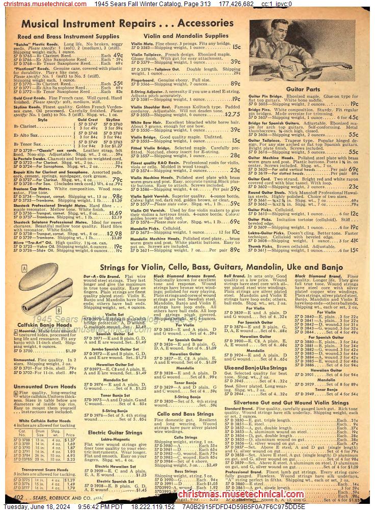 1945 Sears Fall Winter Catalog, Page 313