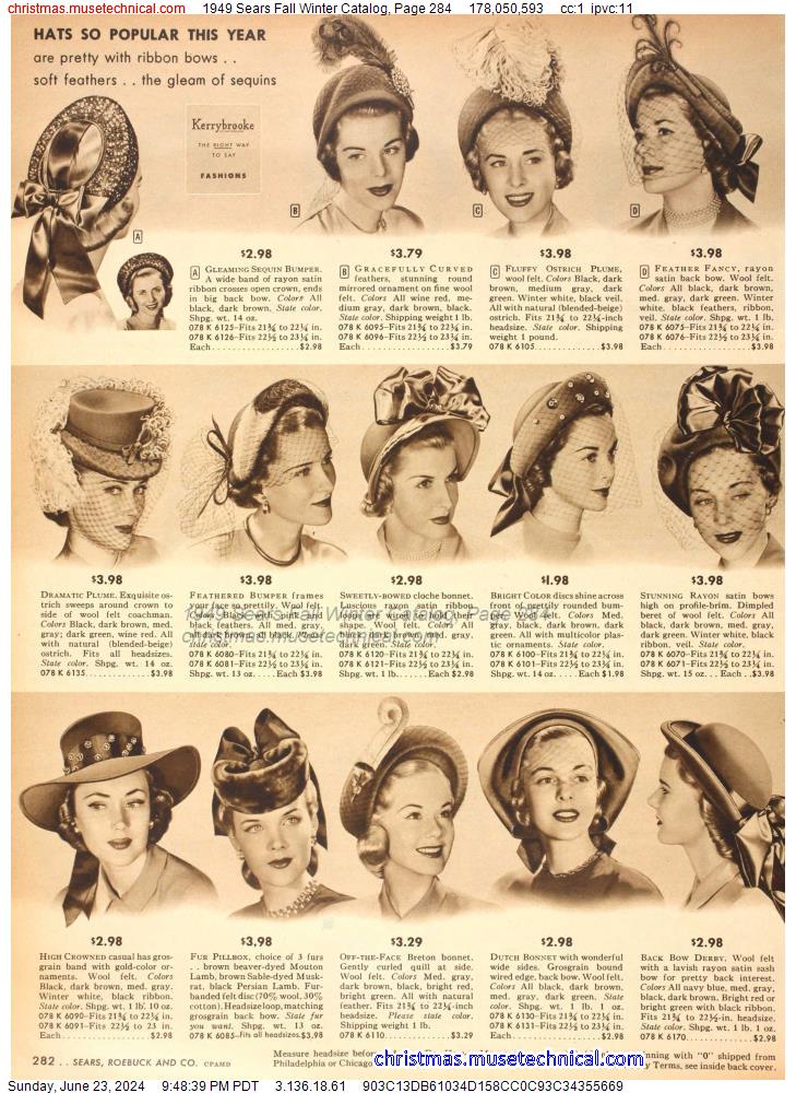 1949 Sears Fall Winter Catalog, Page 284