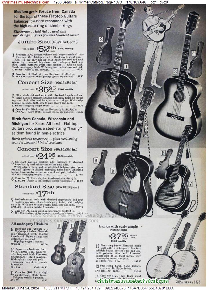 1966 Sears Fall Winter Catalog, Page 1373