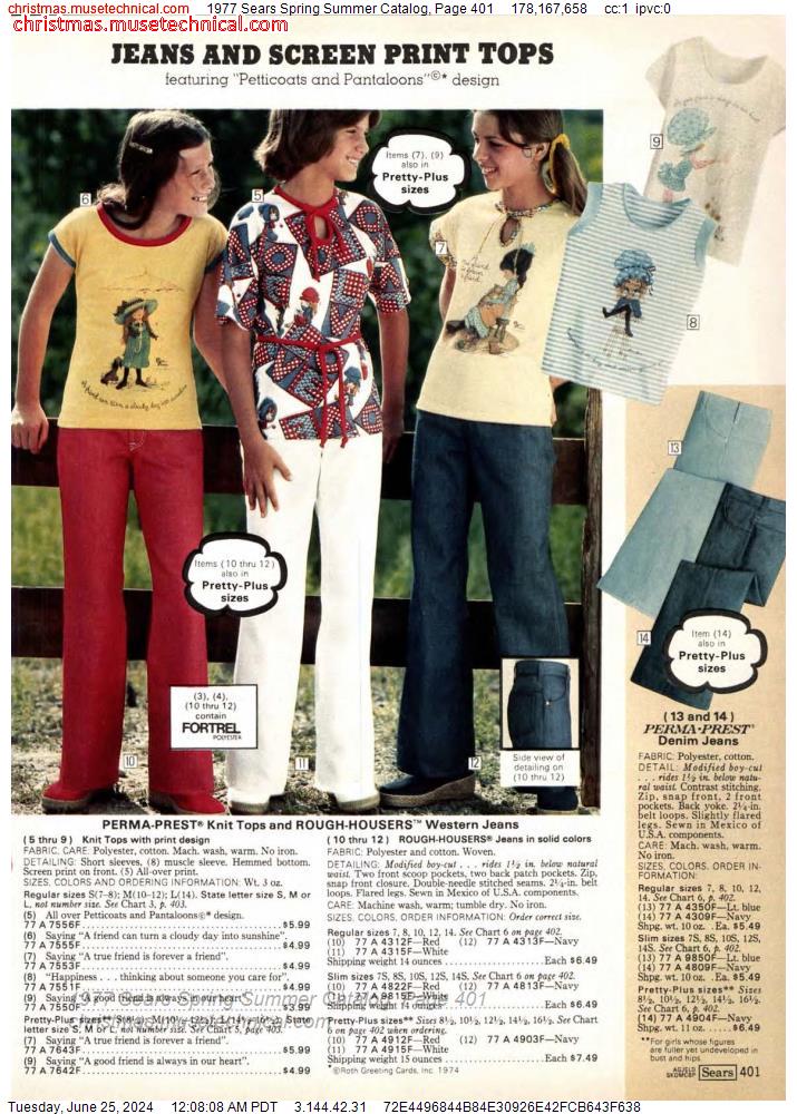 1977 Sears Spring Summer Catalog, Page 401