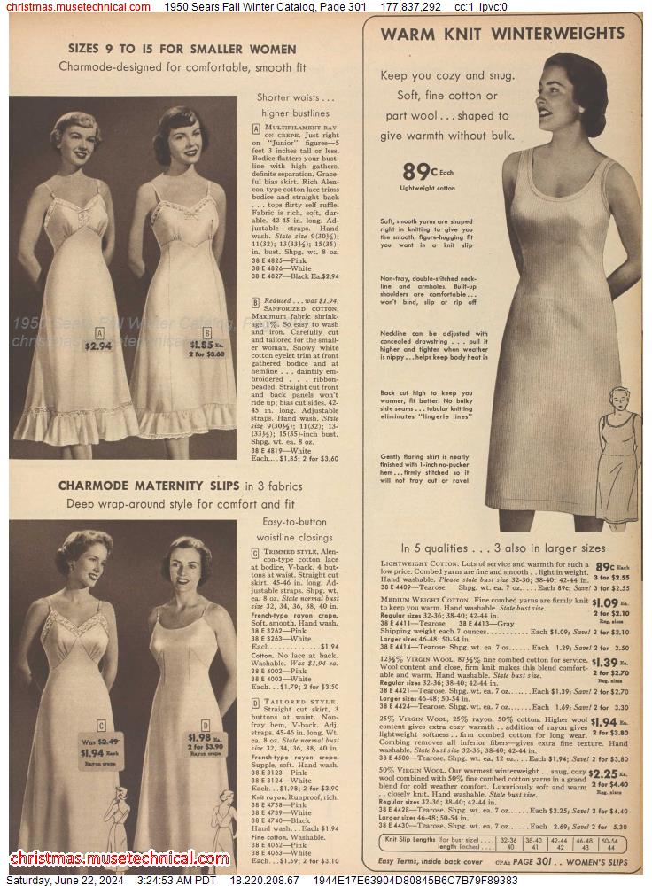 1950 Sears Fall Winter Catalog, Page 301