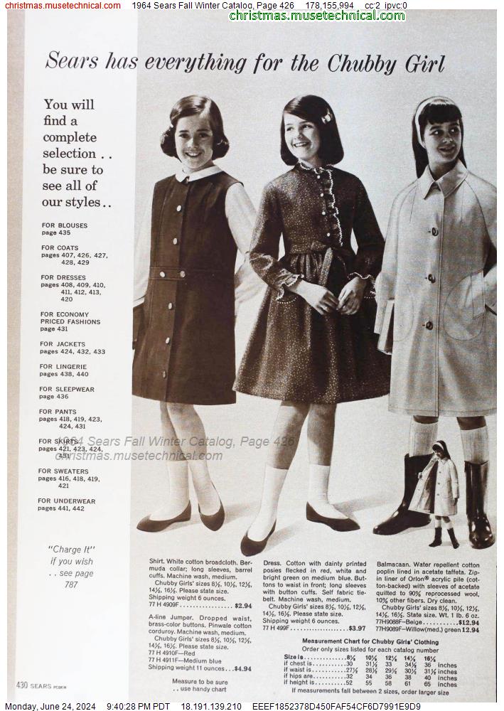 1964 Sears Fall Winter Catalog, Page 426