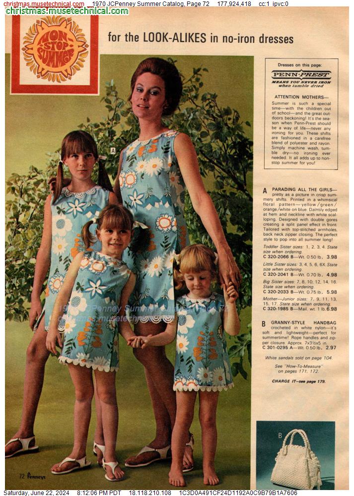 1970 JCPenney Summer Catalog, Page 72