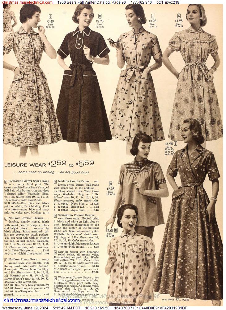 1956 Sears Fall Winter Catalog, Page 96