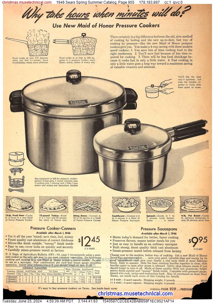 1946 Sears Spring Summer Catalog, Page 955