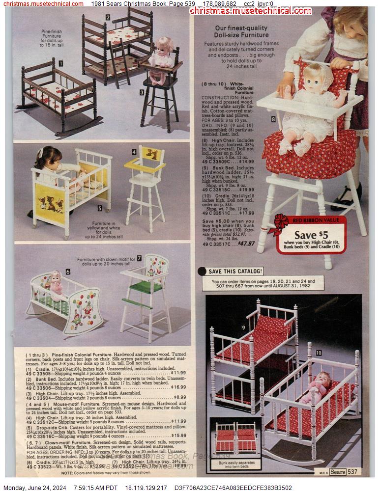 1981 Sears Christmas Book, Page 539