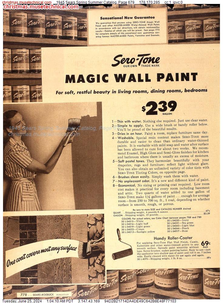 1945 Sears Spring Summer Catalog, Page 679