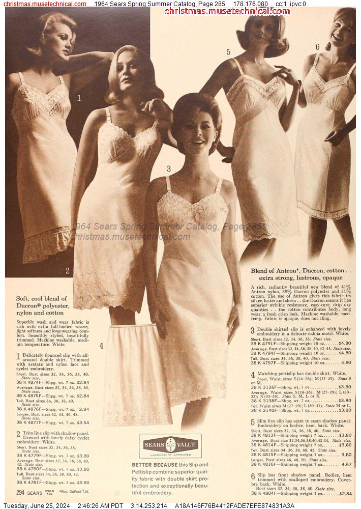 1964 Sears Spring Summer Catalog, Page 285