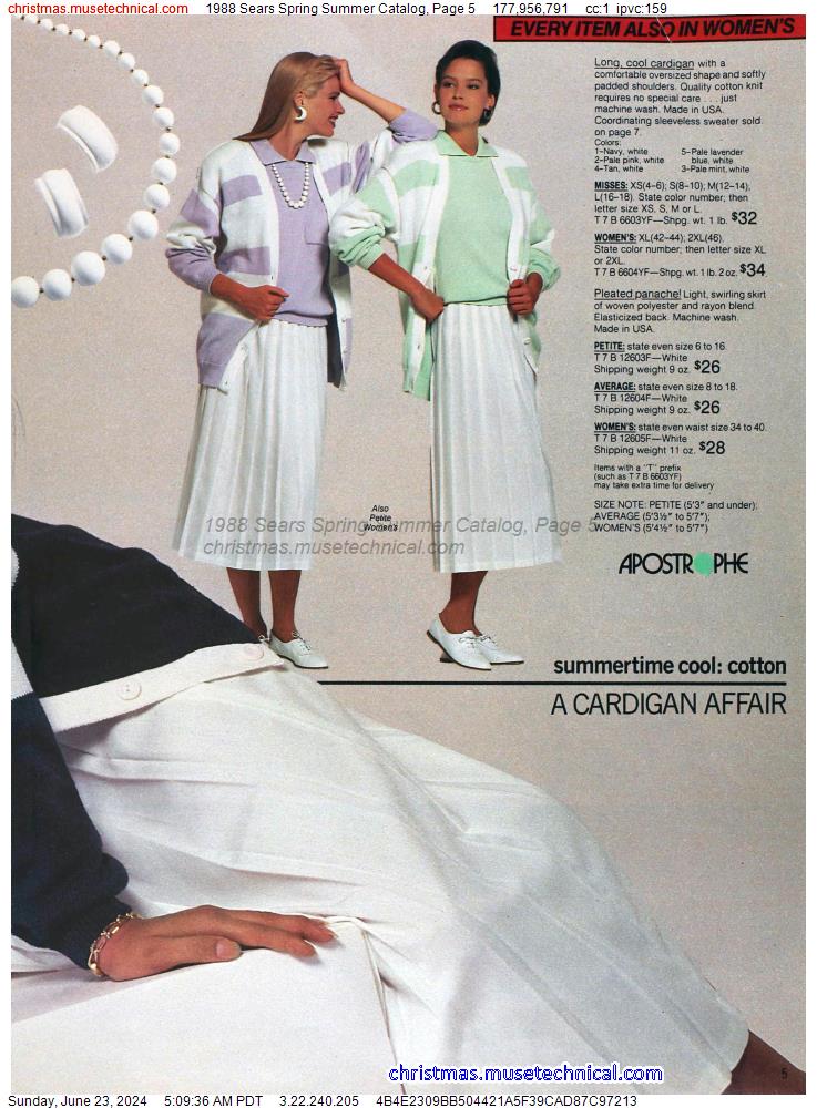 1988 Sears Spring Summer Catalog, Page 5