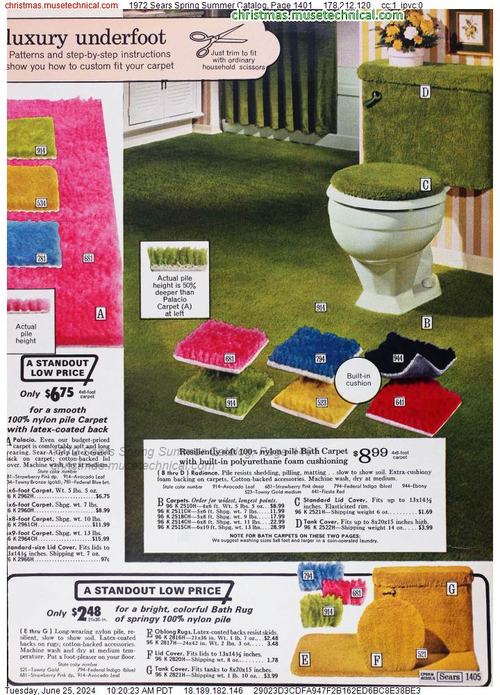 1972 Sears Spring Summer Catalog, Page 1401