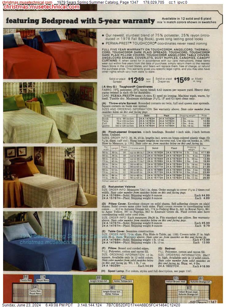 1979 Sears Spring Summer Catalog, Page 1347