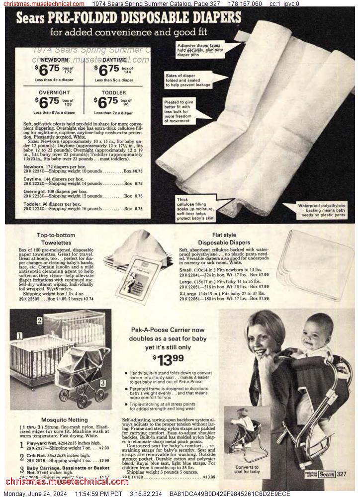 1974 Sears Spring Summer Catalog, Page 327