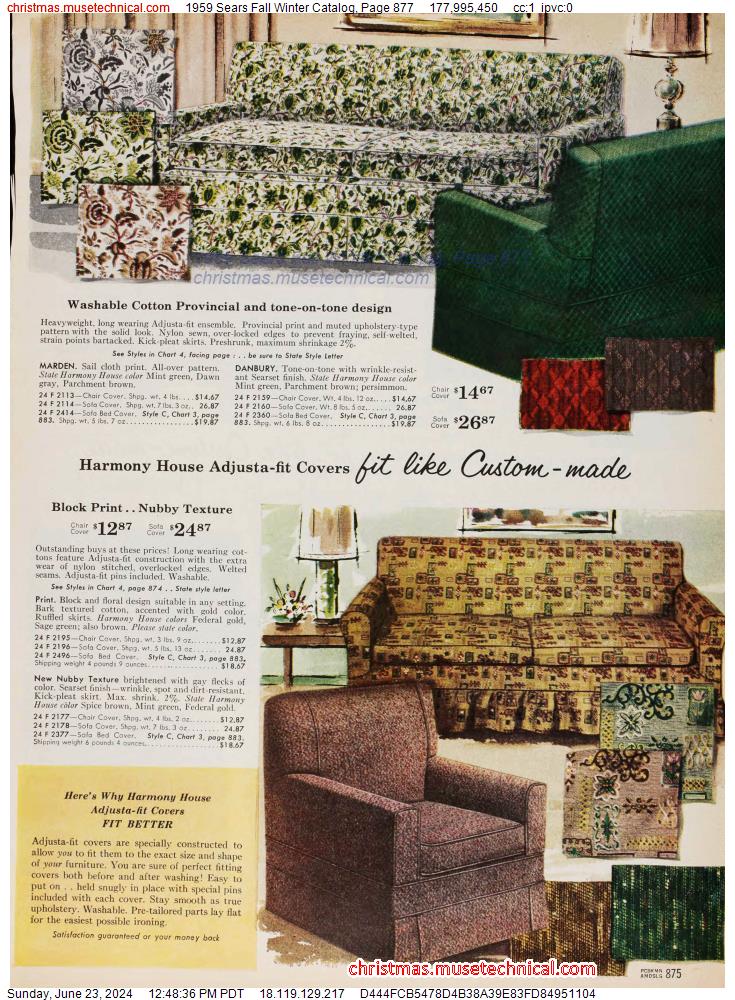1959 Sears Fall Winter Catalog, Page 877