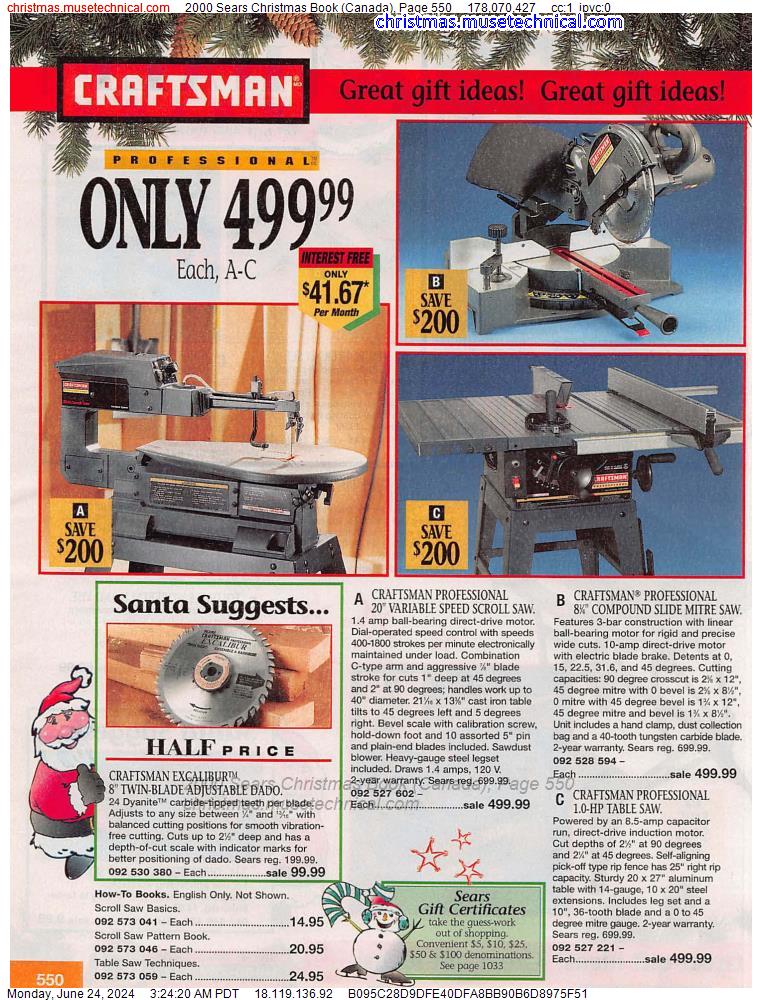 2000 Sears Christmas Book (Canada), Page 550