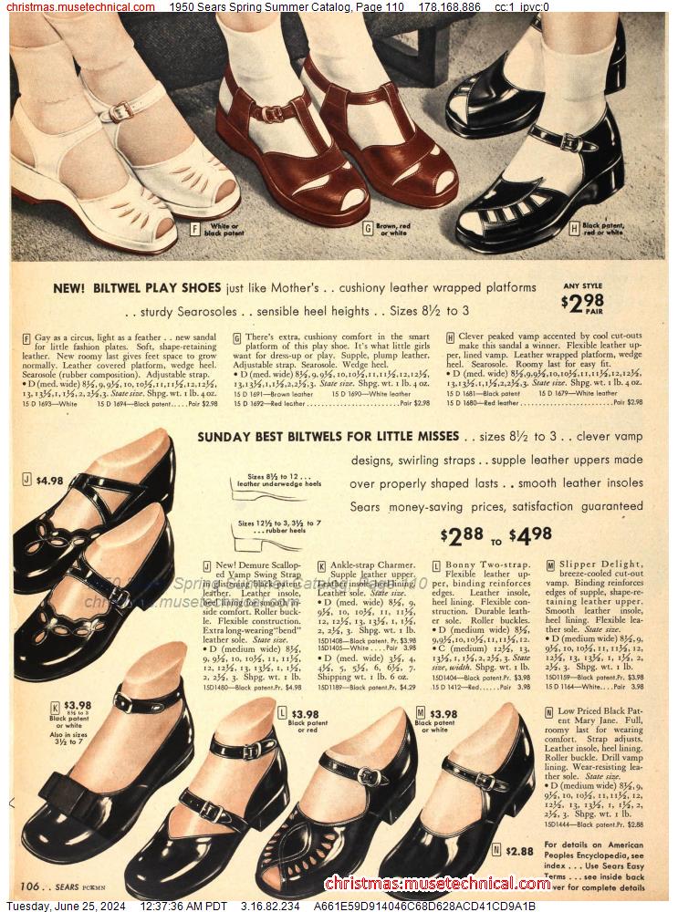 1950 Sears Spring Summer Catalog, Page 110