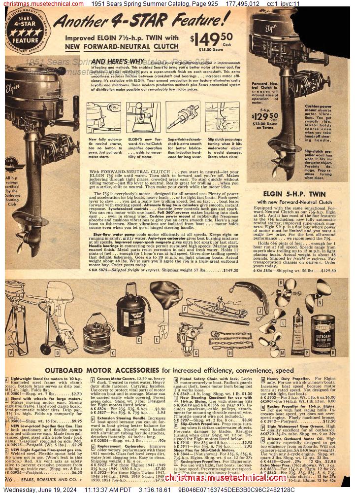 1951 Sears Spring Summer Catalog, Page 925