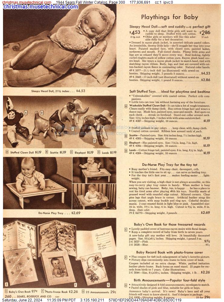 1944 Sears Fall Winter Catalog, Page 300