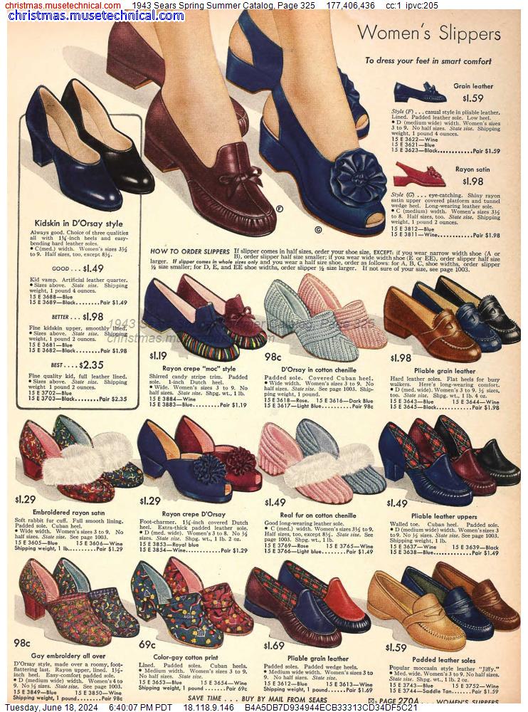 1943 Sears Spring Summer Catalog, Page 325