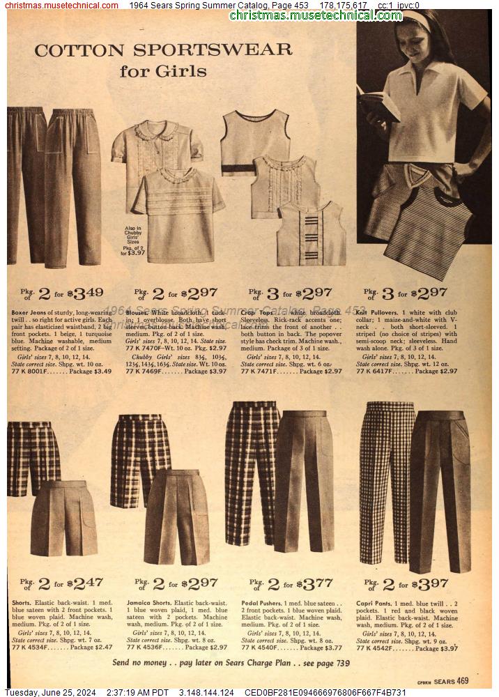 1964 Sears Spring Summer Catalog, Page 453