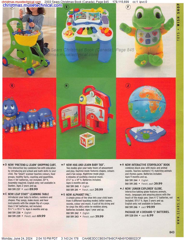 2003 Sears Christmas Book (Canada), Page 845