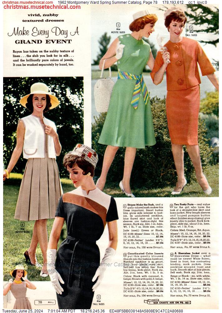 1962 Montgomery Ward Spring Summer Catalog, Page 78