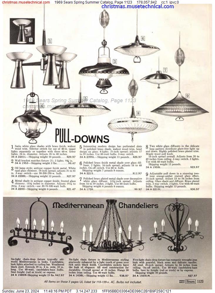 1969 Sears Spring Summer Catalog, Page 1123