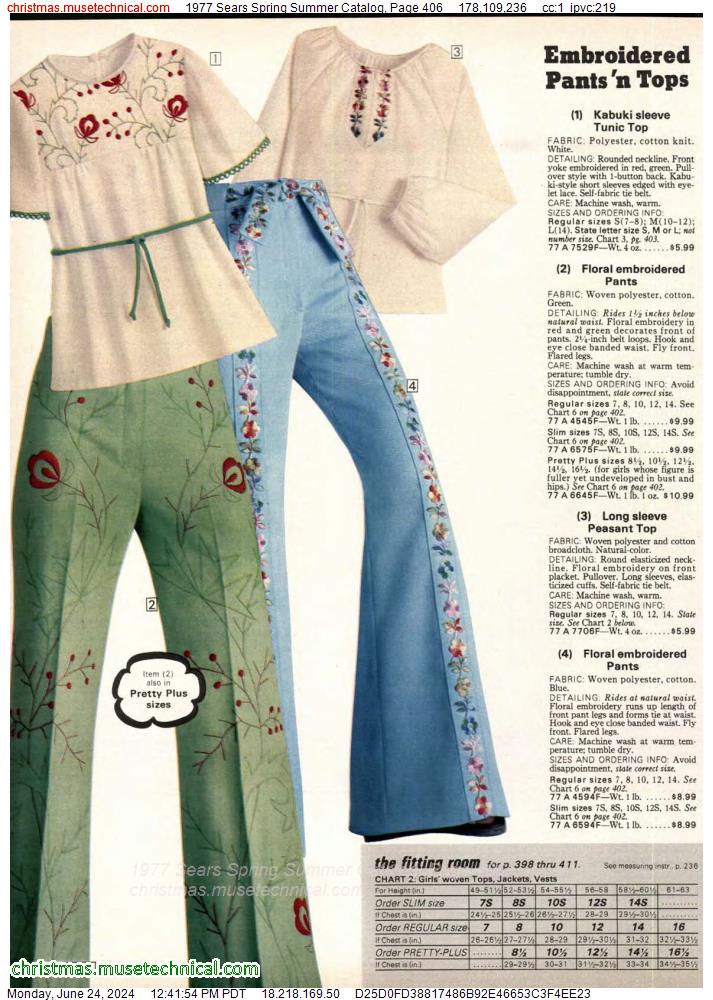 1977 Sears Spring Summer Catalog, Page 406