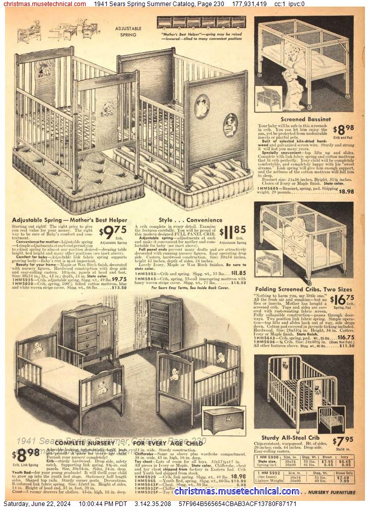 1941 Sears Spring Summer Catalog, Page 230