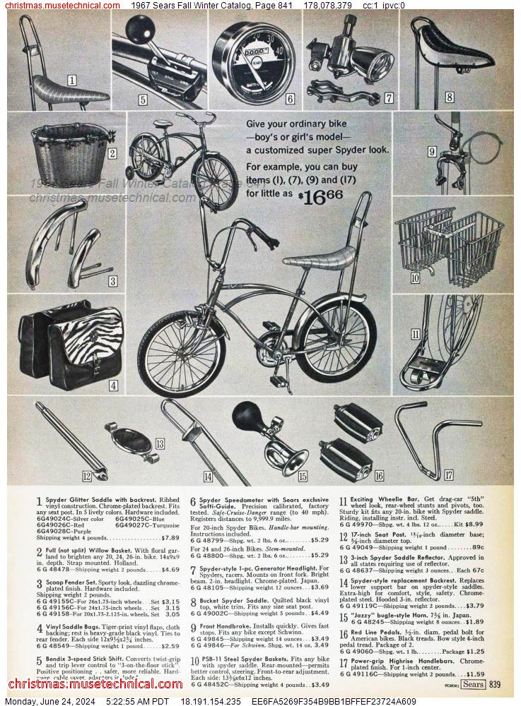 1967 Sears Fall Winter Catalog, Page 841