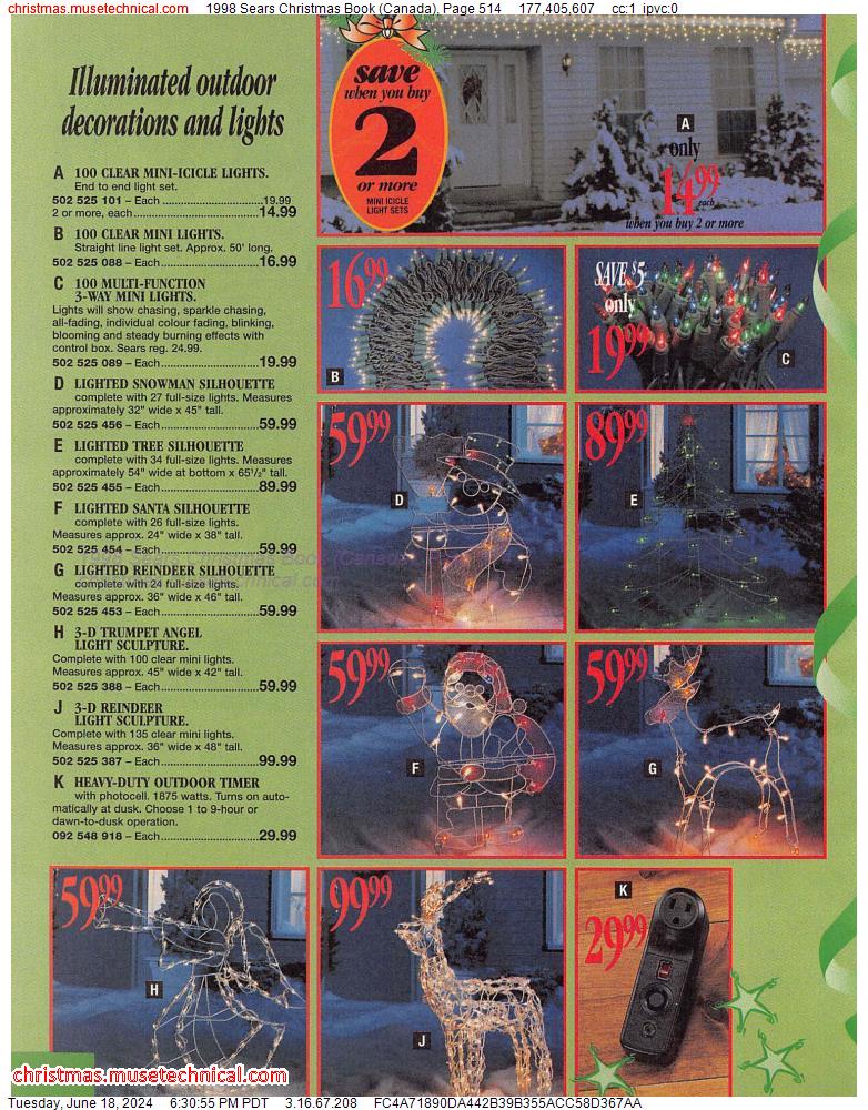 1998 Sears Christmas Book (Canada), Page 514