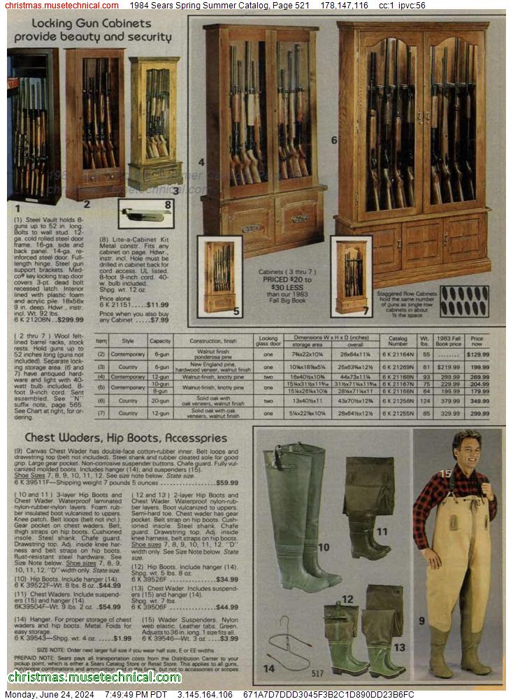 1984 Sears Spring Summer Catalog, Page 521