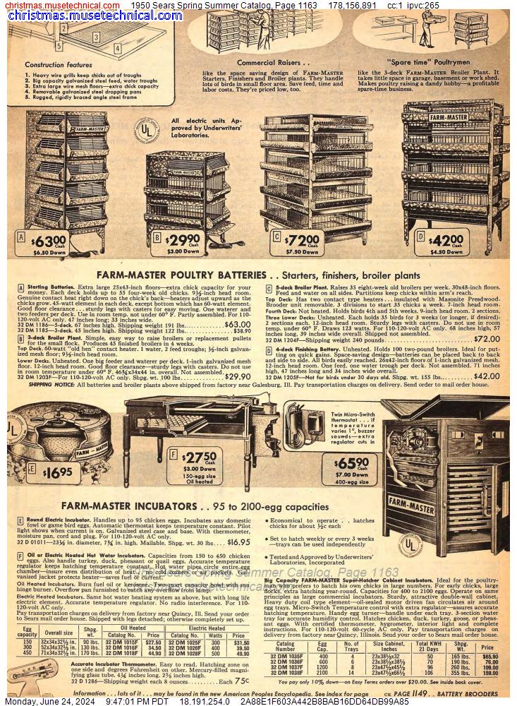 1950 Sears Spring Summer Catalog, Page 1163