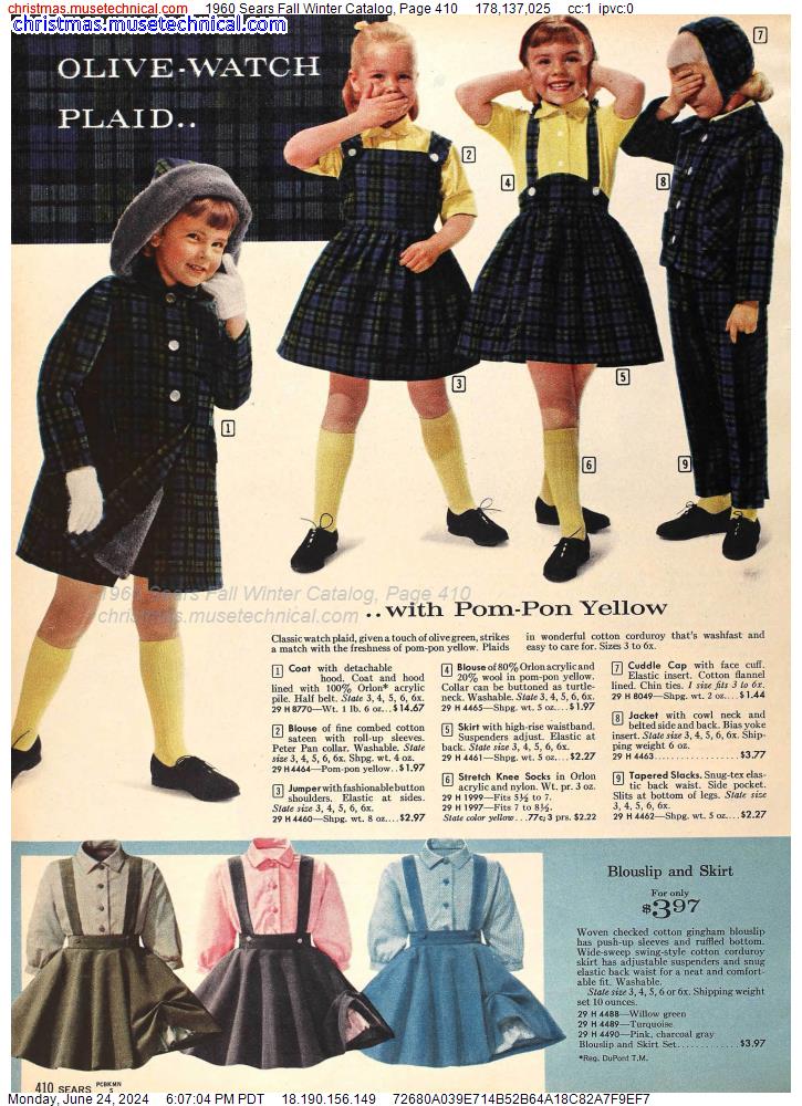 1960 Sears Fall Winter Catalog, Page 410