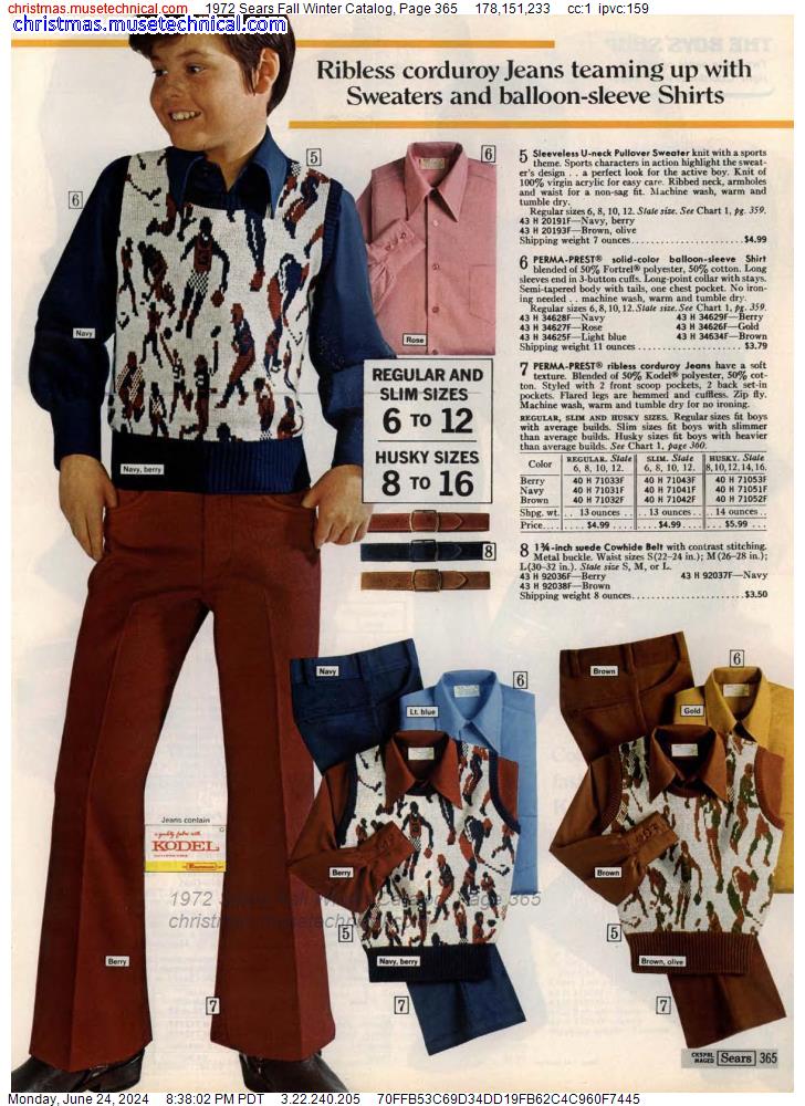 1972 Sears Fall Winter Catalog, Page 365