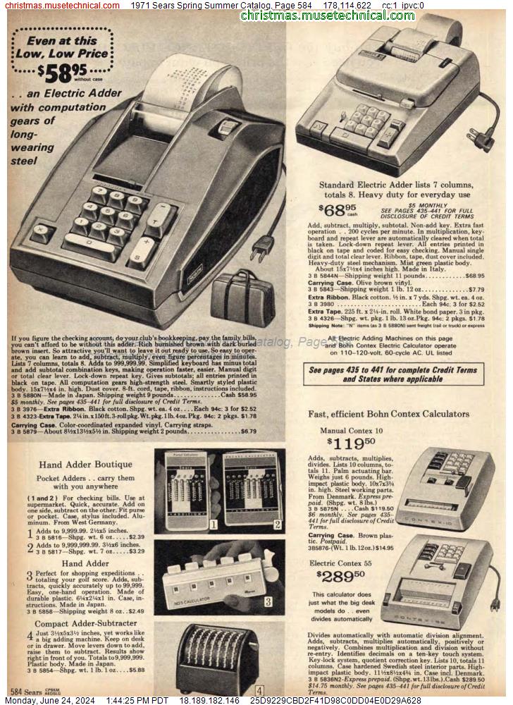 1971 Sears Spring Summer Catalog, Page 584