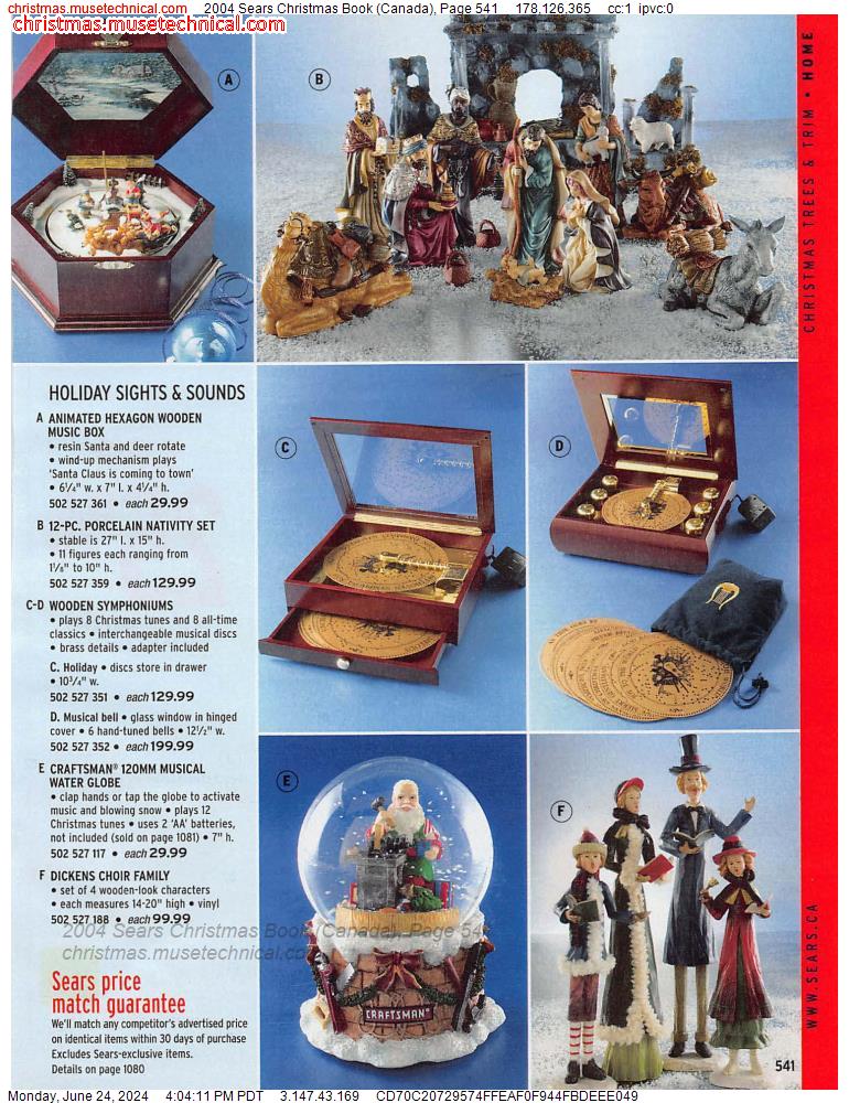 2004 Sears Christmas Book (Canada), Page 541