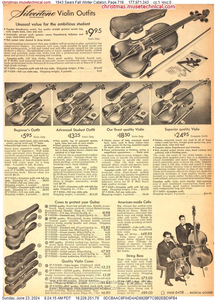 1943 Sears Fall Winter Catalog, Page 716