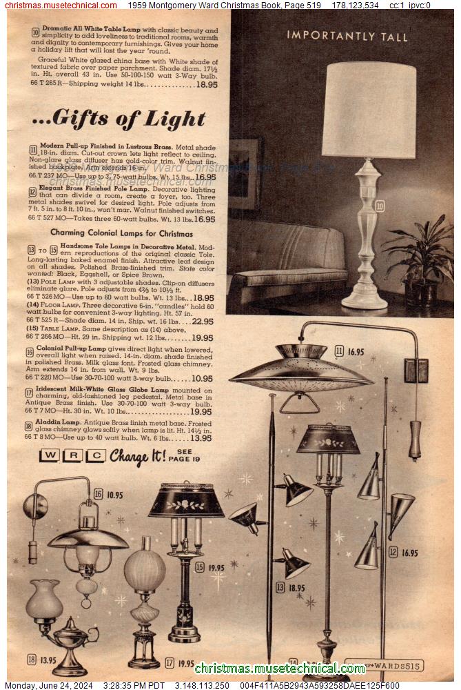 1959 Montgomery Ward Christmas Book, Page 519