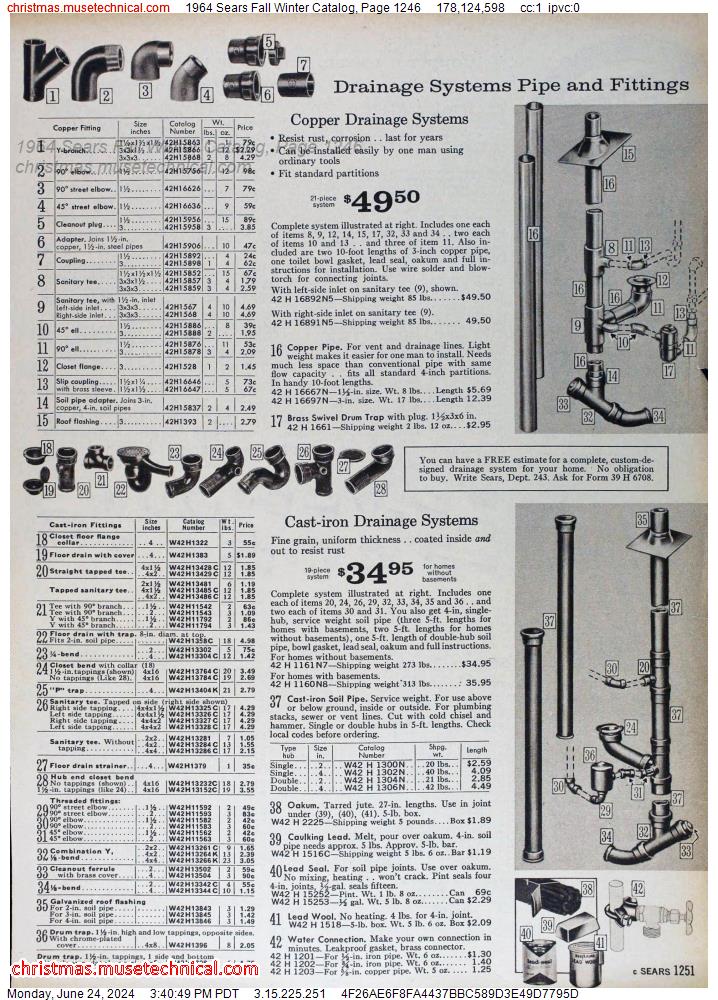 1964 Sears Fall Winter Catalog, Page 1246
