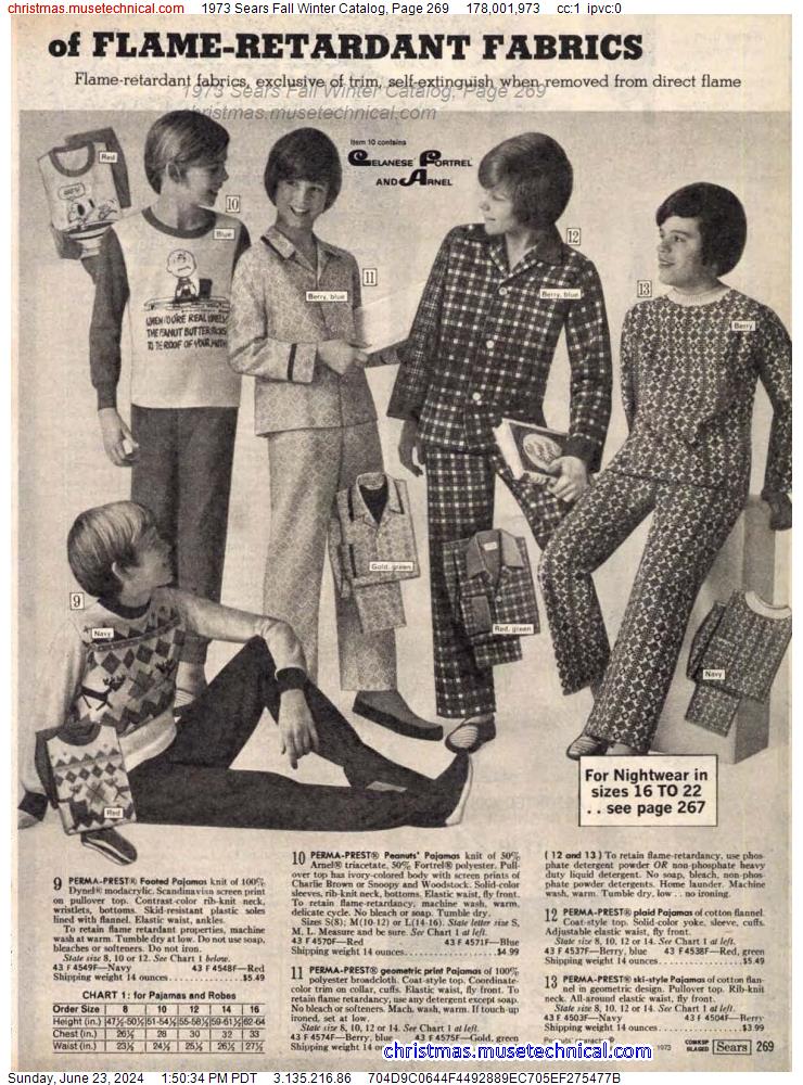 1973 Sears Fall Winter Catalog, Page 269