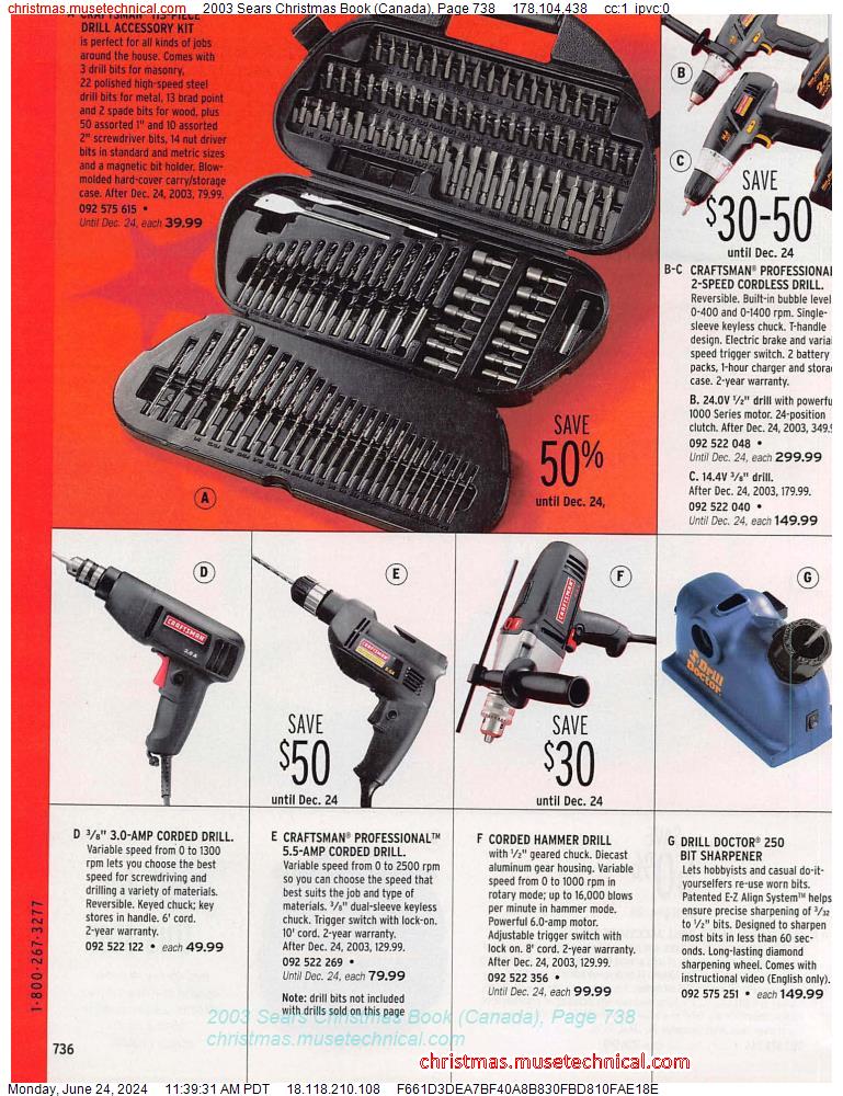 2003 Sears Christmas Book (Canada), Page 738