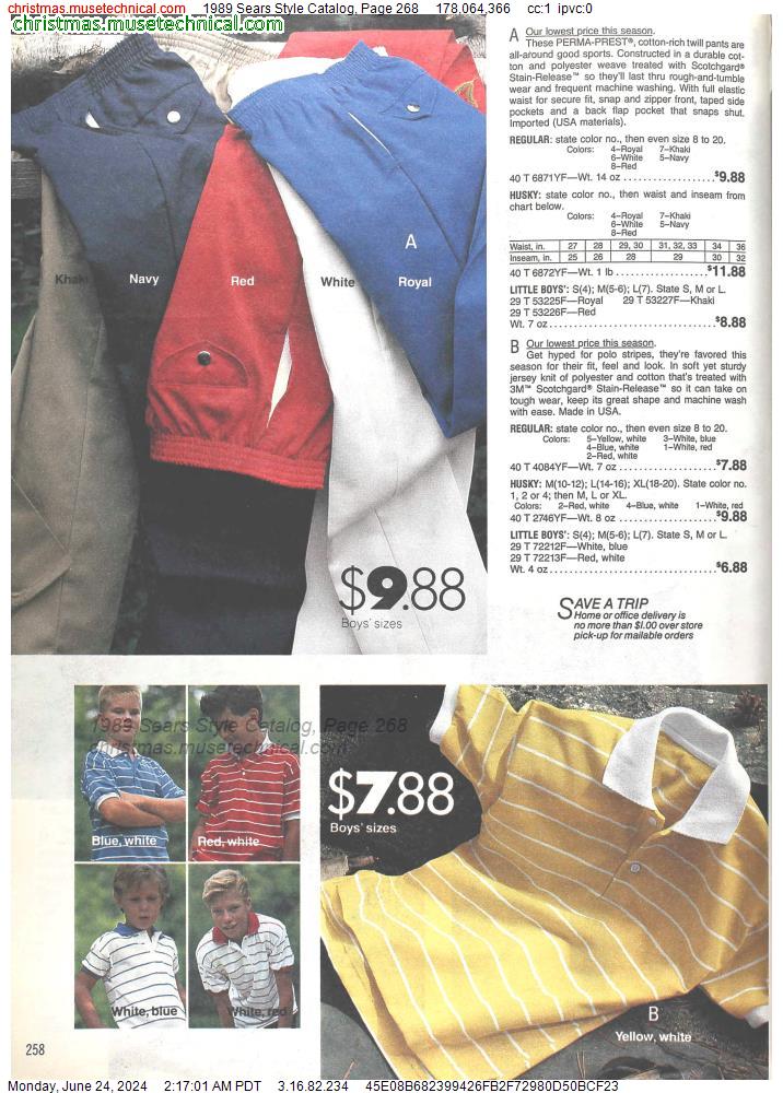1989 Sears Style Catalog, Page 268