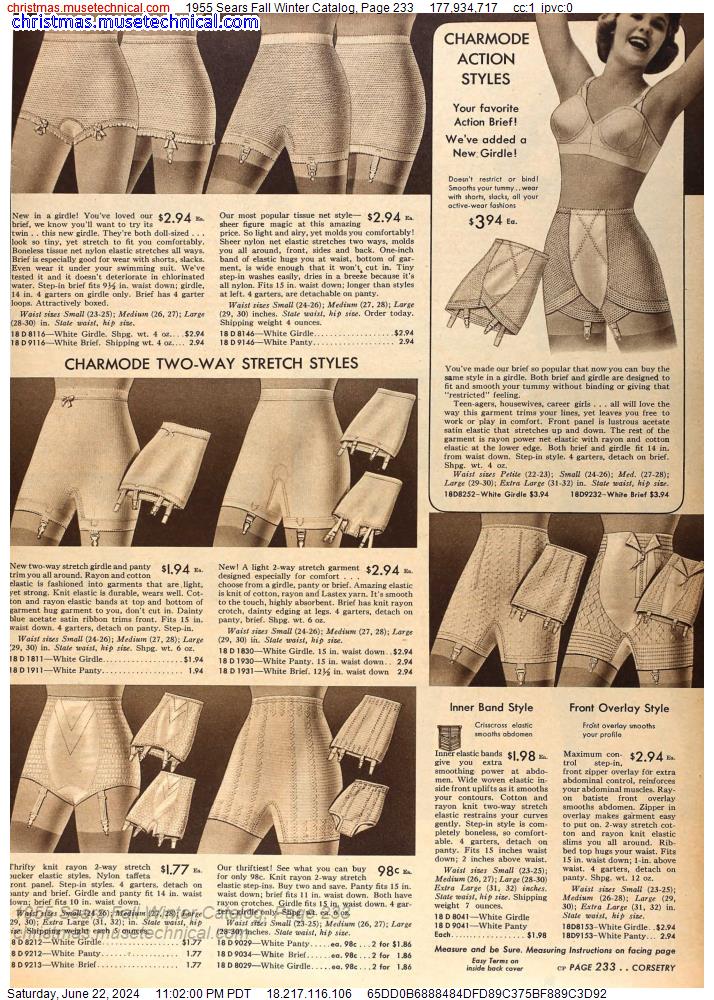 1955 Sears Fall Winter Catalog, Page 233